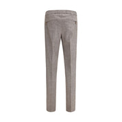 PT Torino Brown Fleece Wool Casual Pants