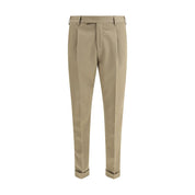 PT Torino Green Fleece Wool Dress Pants
