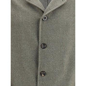 Finamore Green Fleece Wool Coat