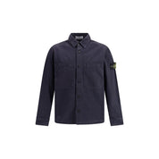 Stone Island Blue Cotton Dress Shirt