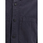 Stone Island Blue Cotton Dress Shirt