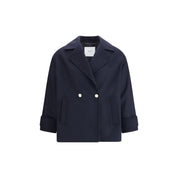 Cruna Blue Fleece Wool Coat