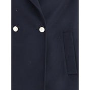 Cruna Blue Fleece Wool Coat