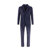 Gi Capri Blue Cotton Two-Piece Suit