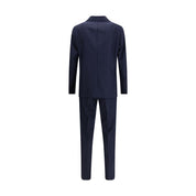 Gi Capri Blue Fleece Wool Two-Piece Suit