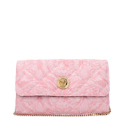 Versace Pink Fabric Clutch Bag