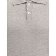 Brunello Cucinelli Beige Cashmere Polo Shirt