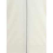 Brunello Cucinelli White Cashmere Cardigan