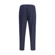 Brunello Cucinelli Blue Cashmere Athletic Pants