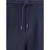 Brunello Cucinelli Blue Cashmere Athletic Pants