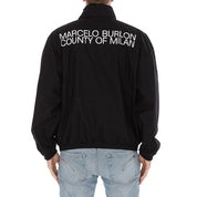 Marcelo Burlon Black Cotton Shell Jacket