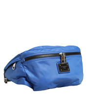 Dolce & Gabbana Blue Logo Plaque Nylon Waist Fanny Pack Men's Borse Bag