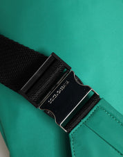 Dolce & Gabbana Green Logo Plaque Nylon Waist Fanny Pack Men's Borse Bag