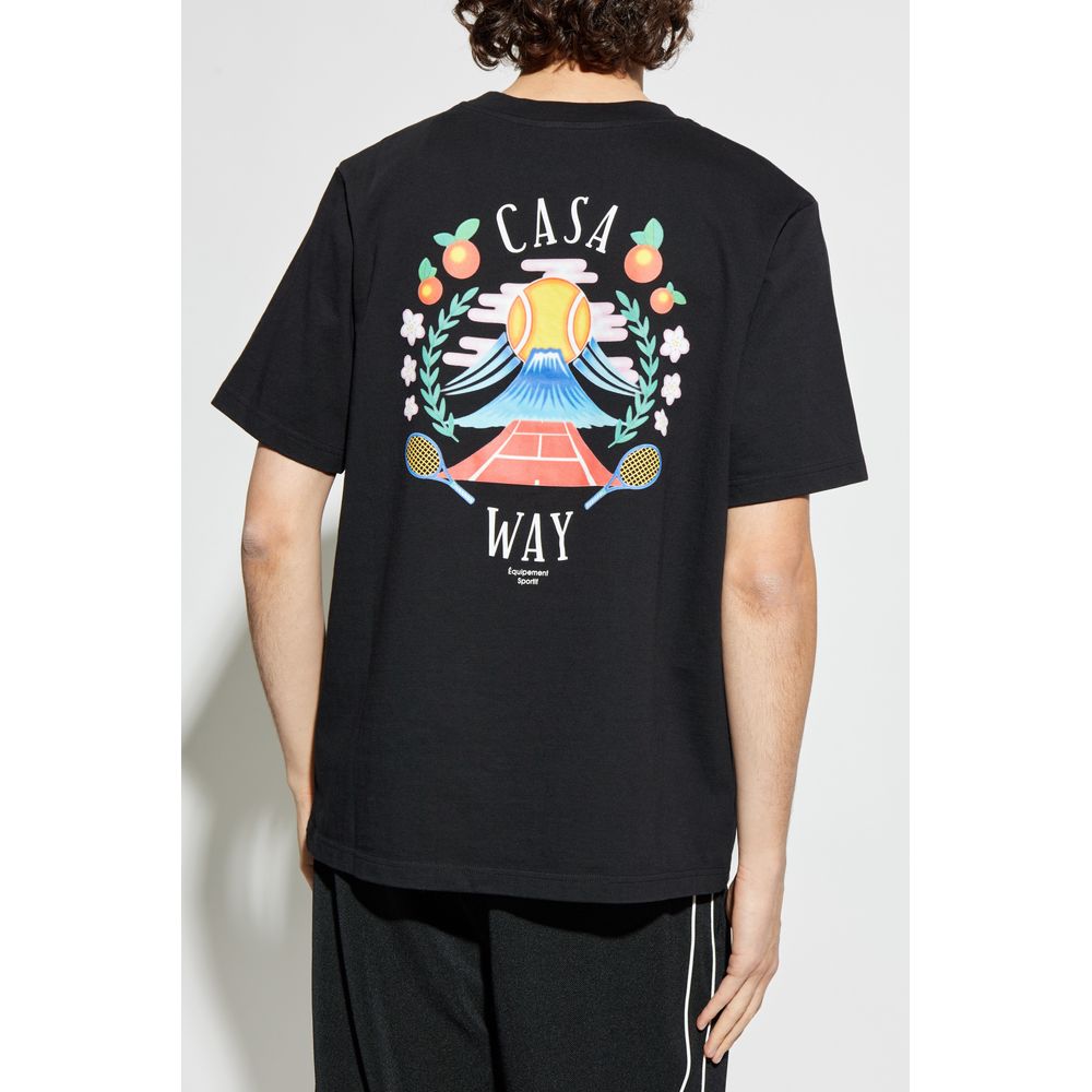 Casablanca Black Cotton T-Shirt
