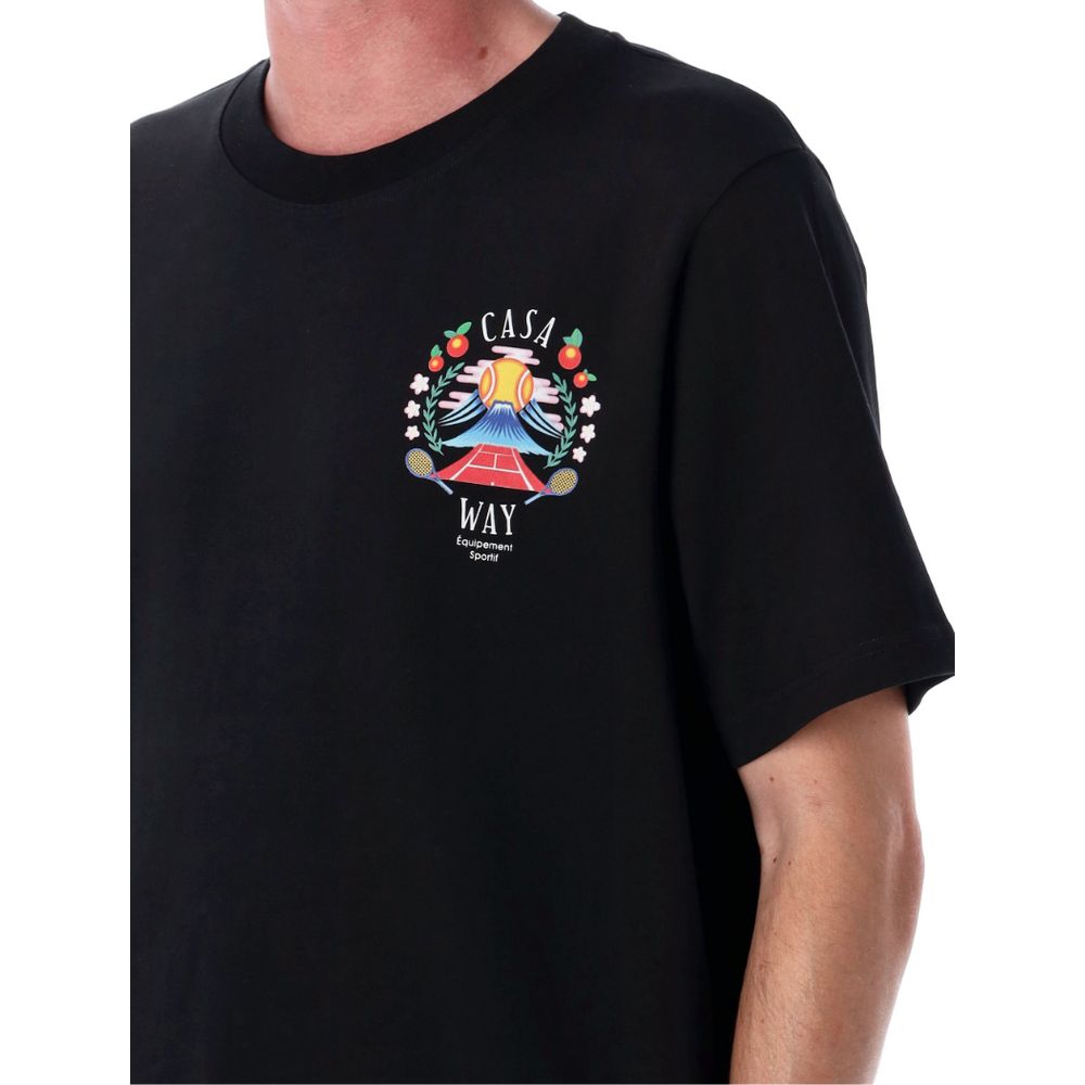 Casablanca Black Cotton T-Shirt
