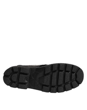 Dolce & Gabbana Black Patchwork Leather Mid Calf Boot  Shoes