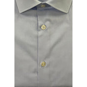 Baldinini Trend Light Blue Cotton Men Shirt