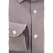 Baldinini Trend Purple Cotton Men Shirt