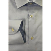 Baldinini Trend Light Blue Cotton Men Shirt