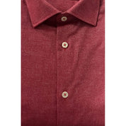 Baldinini Trend Red Cotton Men's Shirt