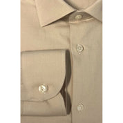 Baldinini Trend Beige Cotton Men Shirt