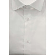 Baldinini Trend White Cotton Men Shirt