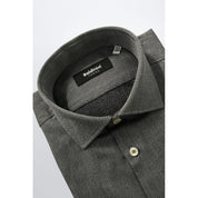 Baldinini Trend Gray Cotton Men Shirt