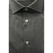 Baldinini Trend Gray Cotton Men Shirt
