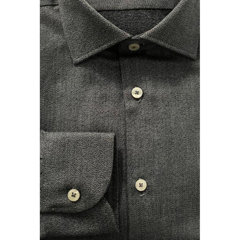 Baldinini Trend Gray Cotton Men Shirt