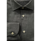 Baldinini Trend Gray Cotton Men Shirt
