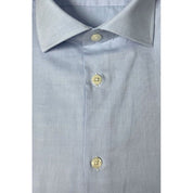 Baldinini Trend Light Blue Cotton Men Shirt