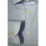 Baldinini Trend Light Blue Cotton Men Shirt