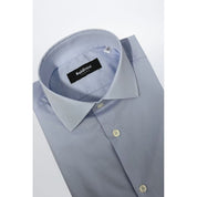Baldinini Trend Light Blue Cotton Men Shirt