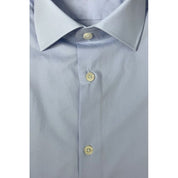Baldinini Trend Light Blue Cotton Men Shirt