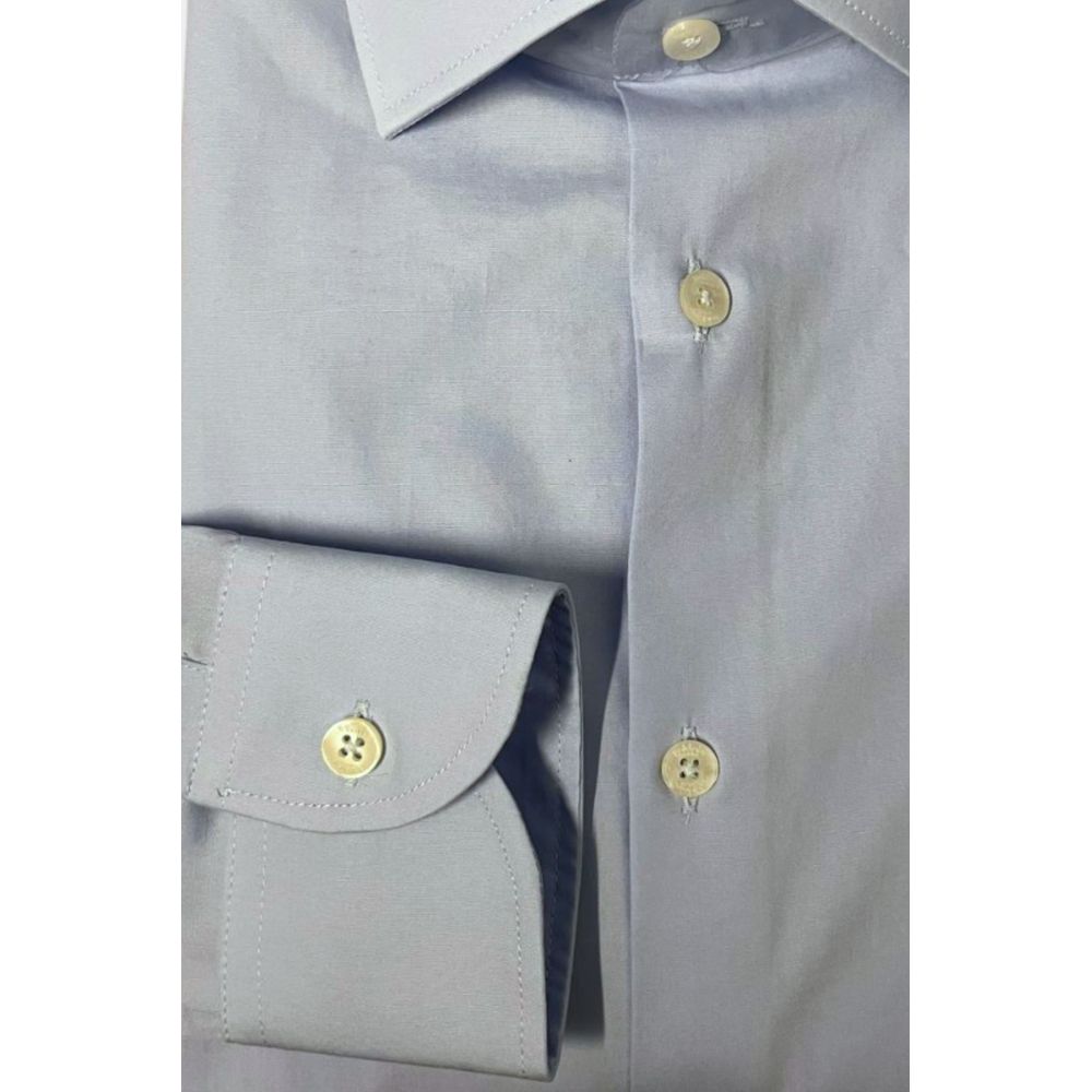 Baldinini Trend Light Blue Cotton Men Shirt