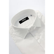 Baldinini Trend White Cotton Men Shirt