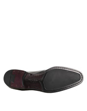 Dolce & Gabbana Black Calfskin Leather Derby Dress Shoes