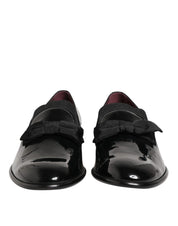 Dolce & Gabbana Black Leather Slip On Dress Men Loafers Shoes