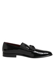 Dolce & Gabbana Black Leather Slip On Dress Men Loafers Shoes