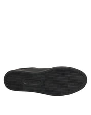 Dolce & Gabbana Black Leather Heart Embellished Sneakers Shoes