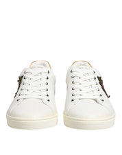 Dolce & Gabbana White Heart Embellished Sneakers Shoes