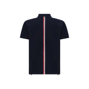 Thom Browne Blue Cotton Polo Shirt