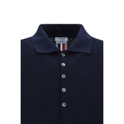 Thom Browne Blue Cotton Polo Shirt