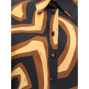 Emilio Pucci Multicolor Silk Pattern Shirt