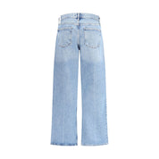 Agolde Blue Cotton Straight-Leg Jeans