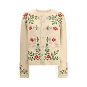 Baziszt Beige Alpaca Vicugna Pacos Cardigan