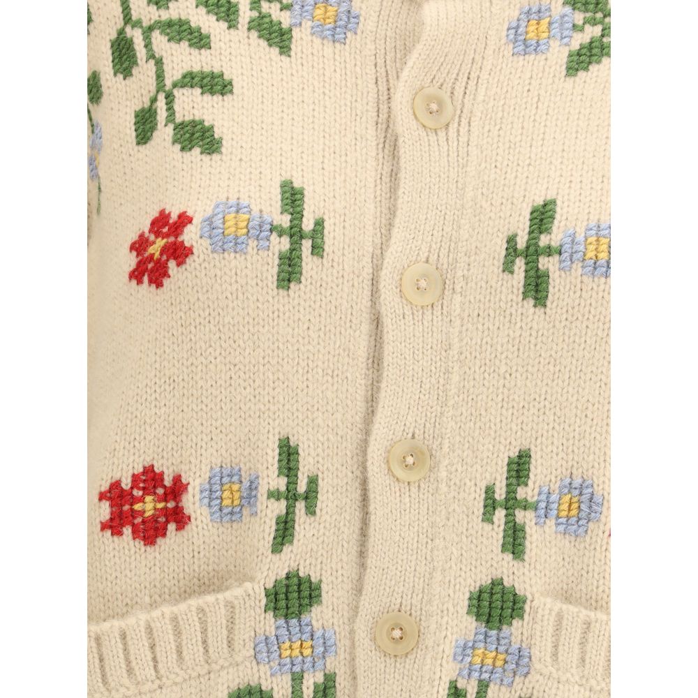 Baziszt Beige Alpaca Vicugna Pacos Cardigan