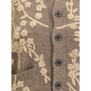 Baziszt Brown Alpaca Vicugna Pacos Cardigan