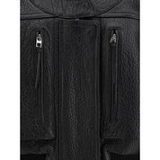 Jacquemus Black Lamb Leather Sweatshirt