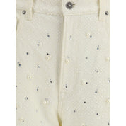 Golden Goose White Cotton Casual Pants